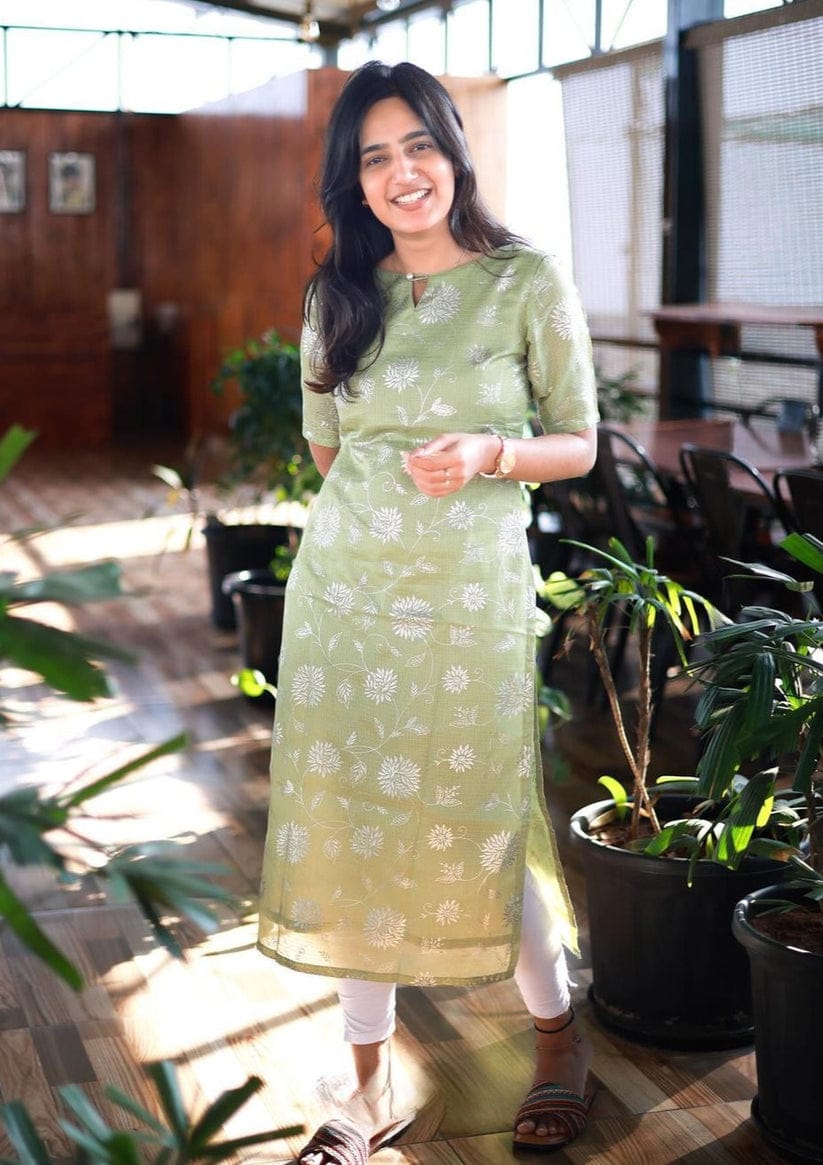 PISTA GREEN KURTI