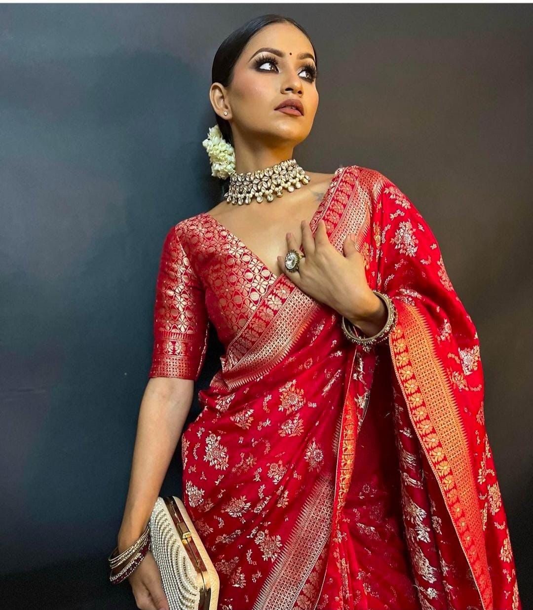 Elegant Breathable Organic Banarasi Saree