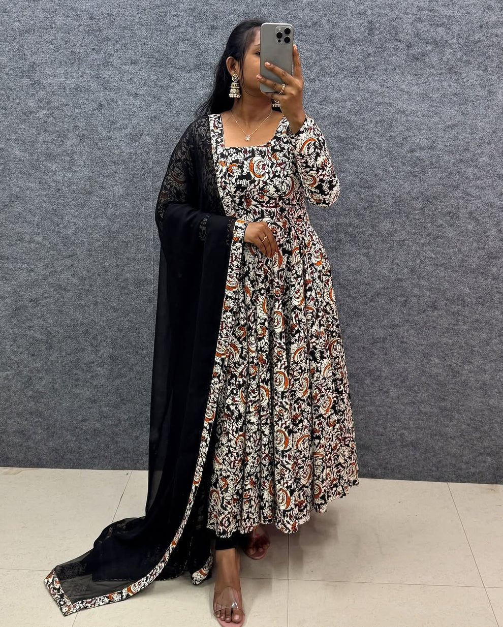 Premium Anarkali Kalamkari Printed Set