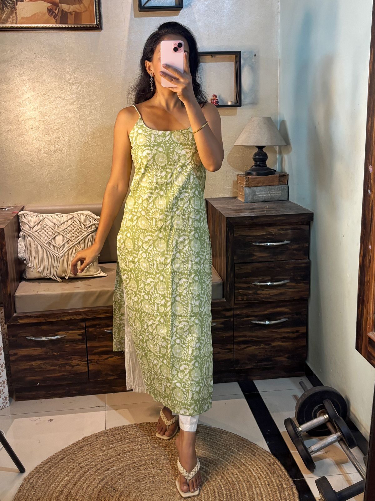 Elegant Katha Cotton Kurti