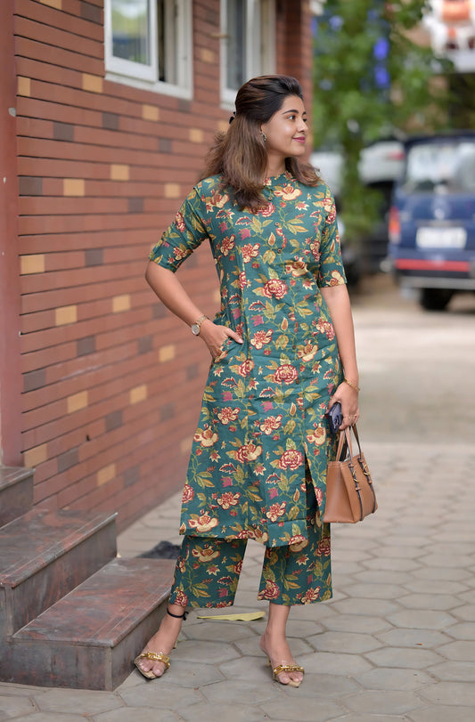 Premium Ethnic Printed Reyon Co-ord Set