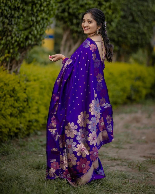 Elegant Lichi Breathable Organic Banarasi Saree