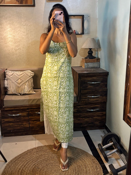 Elegant Katha Cotton Kurti