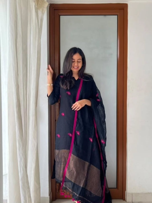 Premium Black Kurta Set