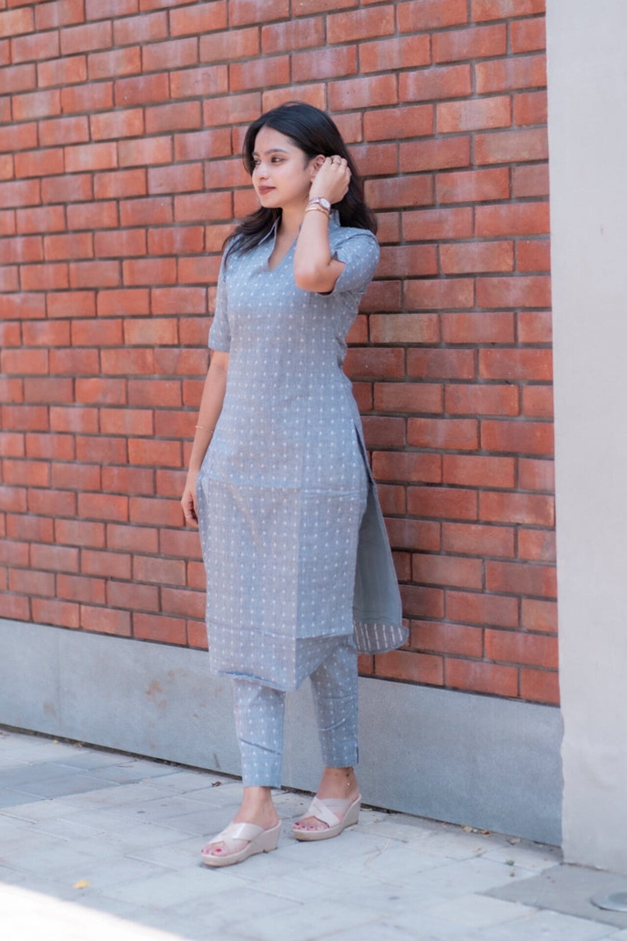 Cupid's Arrow Print Kurti With Pant Set