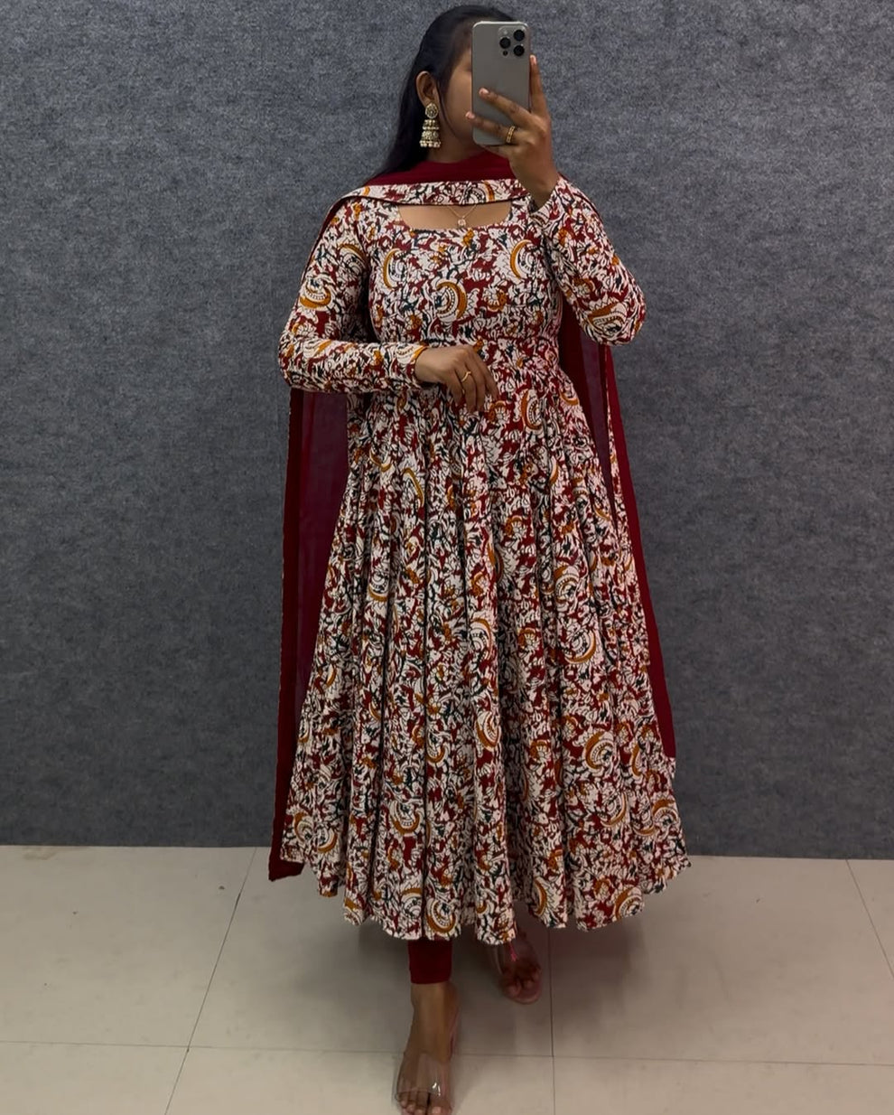 Premium Anarkali Kalamkari Printed Set